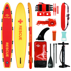 Tabla de SUP Inflable Skatinger de 11' con Tecnología Drop Stitch y 12 Asas para Salvamento Acuático en Playa - Product Image 1