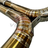 Échappement Catback Valvetronic VORTEX Titanium Grade TA1 pour AUDI RS6/RS7 C8 4.0T 2013-2024, fixation directe, télécommande, finition bleu brûlé