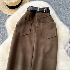 <span class=keywords><strong>Falda</strong></span> de lujo ligero vintage para mujer, de cintura alta, larga, de corte recto, estilo tubo, que realza la figura y la elegancia. - Product Image 4