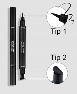 <span class=keywords><strong>Crayon</strong></span> Eyeliner liquide à double extrémité <span class=keywords><strong>Crayon</strong></span> Eyeliner <span class=keywords><strong>noir</strong></span> à séchage rapide imperméable <span class=keywords><strong>avec</strong></span> motif de tampon Tampon Eyeliner - Product Image 3