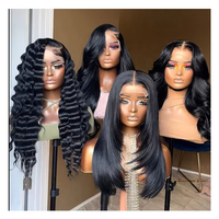Perruque Lace Front 13x6 pré-plumé, vendeur de perruque sans colle à vague bouclée profonde, perruque de cheveux humains HD Lace Frontal pour femmes noires vente en gros