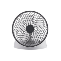 Ventilateur de refroidissement compact, portable, rechargeable par USB, à commande mécanique, pliable, 3 vitesses, 5 pales, 6,9 pouces, 1 an de garantie