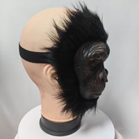 Masque de gorille en gros, Costume de chimpanzé du Royaume de la Planète des Singes, Masque de fête amusant pour Halloween et Carnaval