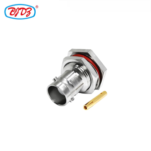 Fábrica Bnc hembra Jack mamparo impermeable para Rg405 Rg 405 086 Cable soldadura Pin Rf conector coaxial convertidor conector - Product Image 4