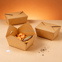 Boîtes alimentaires auto-scellantes en kraft, 6 tailles, fabrication propre, logo personnalisé, consultation bienvenue, commande en gros disponible