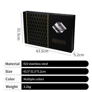 High Quality 24 Pieces Flatware Wedding Luxury Stainless Steel Cutlery Set With Box - Product Image 4