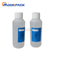 Machine d'étiquetage Moonpack ARLM-160A pour huile d'olive, condiments, bouteilles rondes en métal, jus, entièrement automatique et haute efficacité