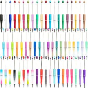 Bolígrafo de plástico personalizado Diy, bolígrafo de cuentas de colores, bolígrafos decorativos con cuentas, venta al por mayor - Product Image 3