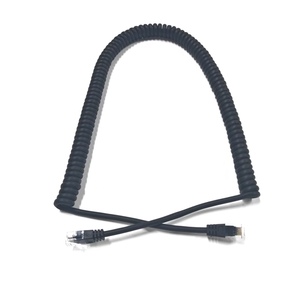 Cordon de téléphone haute élasticité RJ12 RJ11 RJ10 RJ22, 28 AWG 6P6C, gaine PU, câble spiralé rond, rallonge en spirale - Product Image 5