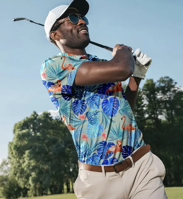 Nueva ropa impresa por sublimación de tinte Camiseta de golf Polo de poliéster negro simple de LICRA de lujo Premium con camiseta de golf a rayas