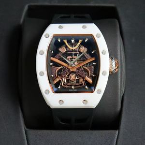 Reloj Tourbillon de Alta Calidad, Mecánico, Resistente al Agua, con Movimiento Automático, Correa de Caucho y Cerámica, Diseño Samurai, Estilo Deportivo Moderno - Product Image 1