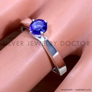 925 Sterling Silver Amethyst Gemstone Ring Featuring Unique Original Jewelry Design Fine Handmade Rings Wholesale Bulk <b>Supply</b> - Product Image 2