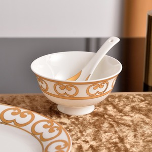 European Color Bone China <b>Dinnerware</b> Sets Family Tableware-Western Food Plate Bowl Coffee Set Classic Hot Sale Classic Giveaways - Product Image 5