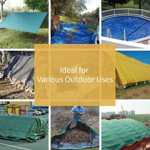 Telo in PE 6'x8' 10'x12' 15'x30' 30'x50' Impermeabile, Resistente ai Raggi UV e Antistrappo per Tende da Campeggio, Gazebo e Coperture Esterne - Product Image 6