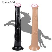 Multiple Styles Sexe Gode Cheval Géant Ventouse Cock Animal Penis Plug Énorme Gode Pour Femmes Masturbateur