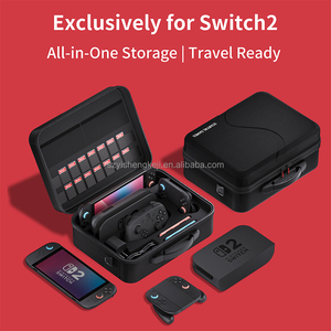 תיק נשיאה קשיח מניילון מלא, הכל כלול, עבור נינטנדו סוויץ' 2, קופסת אחסון רב תאים לנסיעות עם חריצים לכרטיסי משחק - Product Image 2