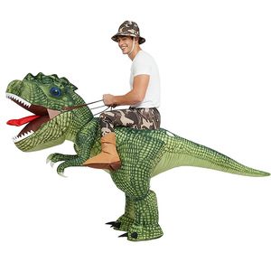 Divertido Disfraz de Dinosaurio Inflable para Familias, Disfraz de Mascota Animatrónica de Dinosaurio T-Rex Raptor para Adultos, Ideal para Cumpleaños - Product Image 6