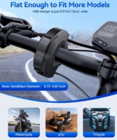 Cargador de teléfono para manillar de motocicleta, cargador USB tipo C PD de 30W y QC3.0 de 18W, toma USB dual impermeable para ATV, para teléfono, tableta y GPS