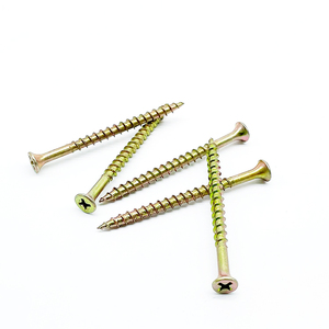 Doğrudan fabrika tüm boyutu düz kafa <span class=keywords><strong>CSK</strong></span> Phillips yarım iplik ahşap vida sarı çinko alçıpan kuru duvar alçıpan vidalar - Product Image 5