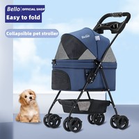 Fabrication pas cher Simple vente en gros pas cher pratique chiot et minou poussette sécurité chariot voiture pour animaux de compagnie