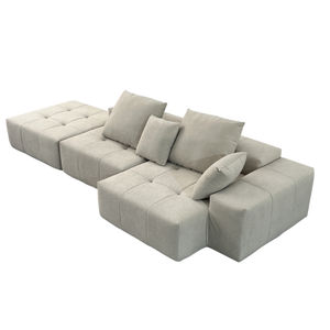 Compressed Premium <b>Sofas</b> and Couches Set - <b>Wooden</b> <b>Frame</b> Chaise Lounge with Chesterfield Style - Product Image 1
