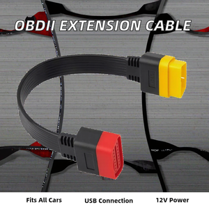 Cable de extensión <span class=keywords><strong>OBDII</strong></span> macho hembra de 16 Pines, escáner de diagnóstico de conector Dual Compatible con el analizador de motor Launch X431 Thinkdiag - Product Image 2