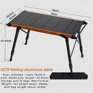 YEZHULIN IGT Mesa plegable de metal portátil Cocina móvil ajustable con características de picnic de barbacoa para acampar Aventuras al aire libre - Product Image 6