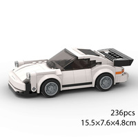 Voiture de course MOC très populaire, compatible avec les briques de marque, en plastique ABS, jouets de construction éducatifs à petites pièces