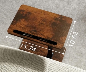 Bằng gỗ có thể điều chỉnh TV Khay bảng bên mộc mạc <span class=keywords><strong>sofa</strong></span> tay vịn Khay bảng Snack bảng phụ cho giường và ghế với điện thoại - Product Image 3
