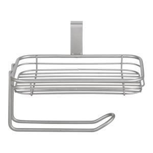 Porte-papier toilette mural en acier inoxydable avec mécanisme coulissant, support de rangement sans perçage - Product Image 2