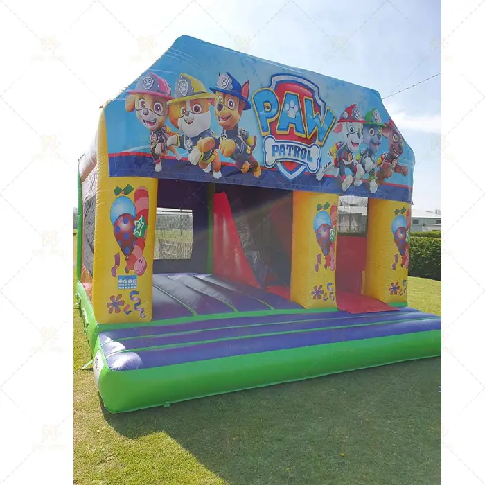 Gonflable Paw Dog Patrouilles Bounce House Bouncer Avec Toboggan Carton Château Gonflable Combo Slide Pour Enfants