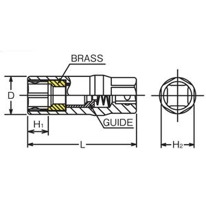 KOKEN - 3300CB-16 Toma de bujía larga de 3/8 ''con clip para BMW - EAN 4991644035090 HAND SOCKETS 3/8" - Product Image 1