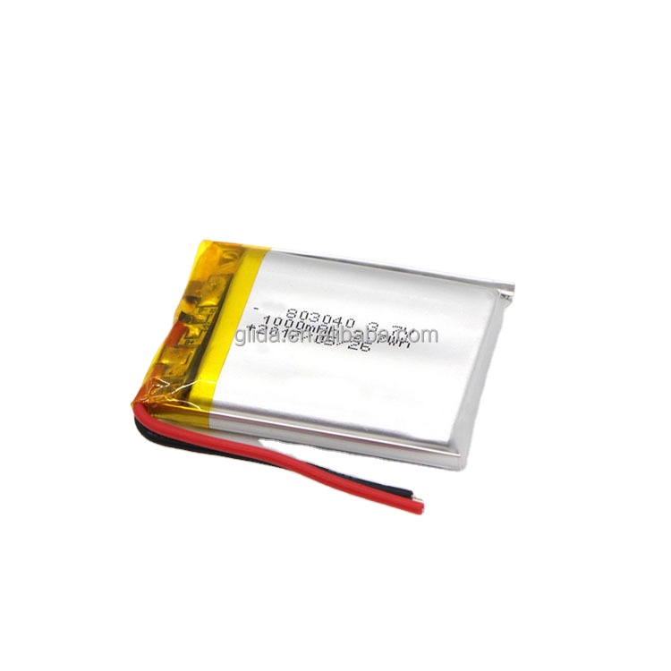 small 3.7V 1000mAh Lipo battery Lithium polymer battery 803040