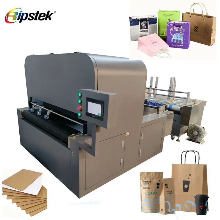 4 warna kotak bergelombang Printer kemasan karton Inkjet Press Single Pass Cardboard mesin cetak Digital