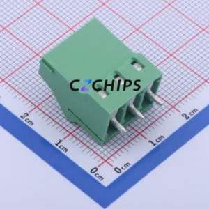 DG504-5.08-03P-14-00A(H) Screw Terminal Block Through hole Component (THT),P=5.08mm Connector 1x3P 5.08mm Green Through Hole - Product Image 2