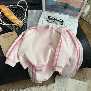 Ensemble veste et pantalon de sport décontracté, nouveau style, pour garçons et filles de 1 à 11 ans, pour les saisons d'automne et d'hiver - Product Image 3