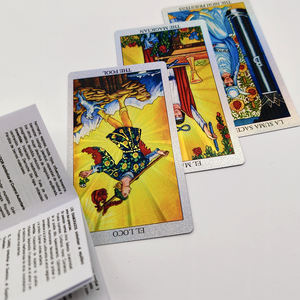 Cartes de tarot espagnoles en feuille d'or pour débutants, 78 cartes, boîte en plastique écologique, jeu de divination, guide bilingue - Product Image 2