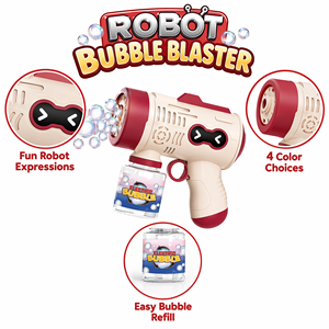 Pistola de Burbujas Robótica de 15 Agujeros al por Mayor, Lanzador Eléctrico de Burbujas con Luz LED de 4 Colores, Juguete para Fiestas Infantiles al Aire Libre, OEM - Product Image 2