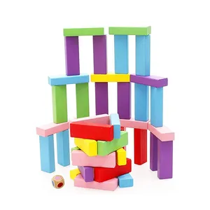 Blocos de madeira empilhando brinquedos, coloridos, mini jogo de torre de tumblr, madeira colorida, blocos de equilibramento, brinquedos montessori para crianças