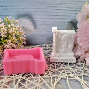 Moldes de fundición de resina hechos a mano W0088 Ins estilo adornos decorativos molde de silicona para madre hijo decoración de pasteles herramientas de bricolaje - Product Image 1