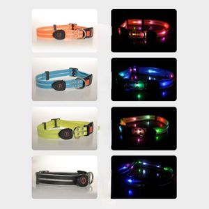 New Modern LED Pet Collar Luminous Nylon PVC Plastic Ribbon <b>Dog</b> <b>Leash</b> with Printed Pattern Light Feature Made Polyester - Product Image 5