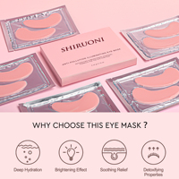 Op maat gemaakte LOGO Rosegouden Roze Oogmasker Collage Oogpads Vitamine Kristal Sheet Patch Hydraterende Onderoogmaskers OEM ODM