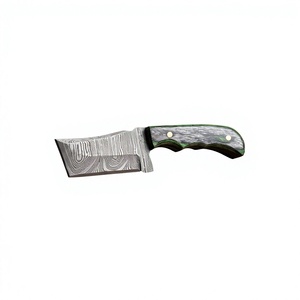 Cuchillo de Supervivencia y Caza de Acero de Damasco Hecho a Mano de Alta Calidad con Hoja Fija Mini Tipo Drop Point, Mango de Resina OEM Personalizable - Product Image 4