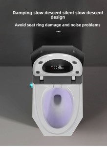 Inodoro Inteligente Geométrico Negro Mate con Asiento Calefactado, Lavado con Agua Caliente Instantánea y Operación sin Contacto, Diseño Único en Forma de Diamante K3 - Product Image 5