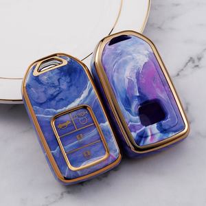 Penutup kunci Mobil Aksesori Mobil giok mewah untuk Honda Accord Civic Passport <span class=keywords><strong>Pilot</strong></span> Odyssey Ridgeline HRV CRV pelindung kunci cerdas - Product Image 5