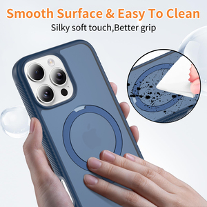 เคสโทรศัพท์กันกระแทกแบบแม่เหล็ก ด้านหลังแบบด้าน พร้อมขาตั้งวงแหวนหมุนได้ 360 องศา ป้องกันเลนส์กล้อง สำหรับ iPhone 15 16 Pro Max - Product Image 5