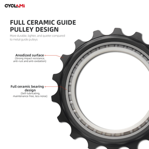 Polea Guía Excéntrica Universal CYCLAMI de 18T para 9-10-11 Velocidades, Cambio Suave y Silencioso, Polea de Cerámica - Product Image 4