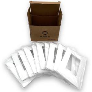 Set of 10 White 3-Position Plates <b>Wiring</b> <b>Accessories</b> Compatible with Bticino Matix for 503 Supports - Product Image 3