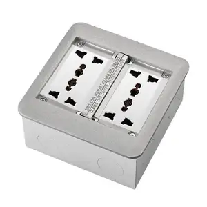 Factory UK EU US Standard Competitive Price Electric Home Office Data Cover Type Floor Socket Box Outlet