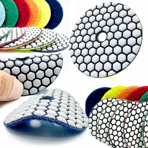 4 Zoll/100 mm Diamant-Trockenpolierpads, Körnung # 50 Feine Schleifscheiben Steinpolierer für Granit, Marmor und Beton - Product Image 5